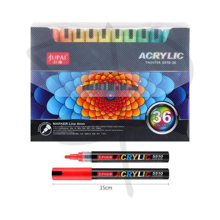 Plumones acrilicos - Jupai Acrylic - 36 unidades