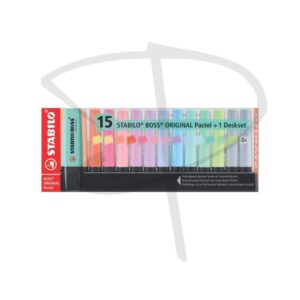 Resaltadores tonos papel – Stabilo Boss Original Pastel – 15 unidades