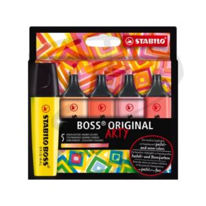 Resaltadores tonos calidos – Stabilo Original Arty – 5 unidades