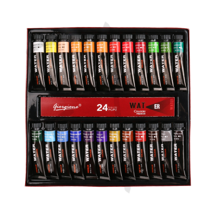 Acuarelas en tubo - Giorgione - 24 unidades,12 ml