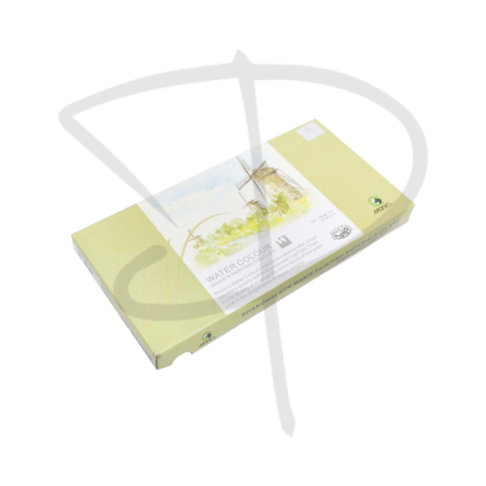 Acuarelas en tubo - Maries - 12 unidades, 12ml