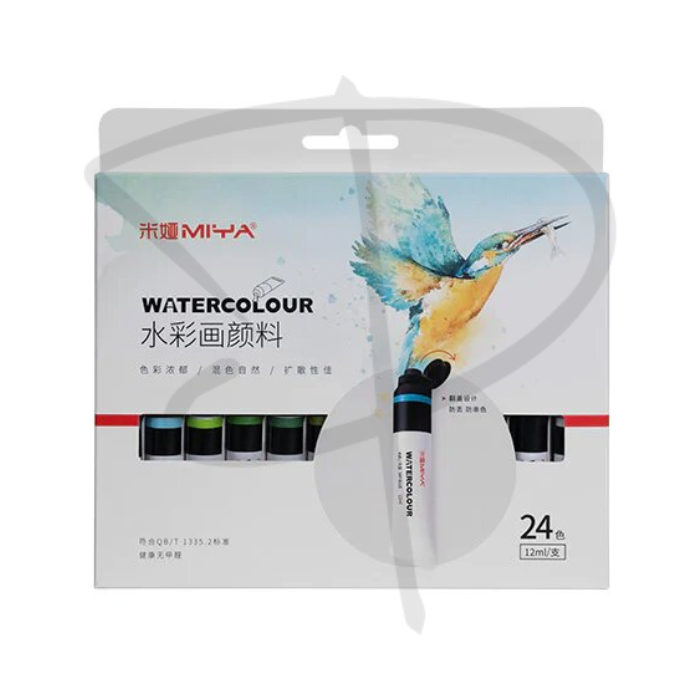 Acuarelas en tubo - Miya - 24 unidades, 12ml