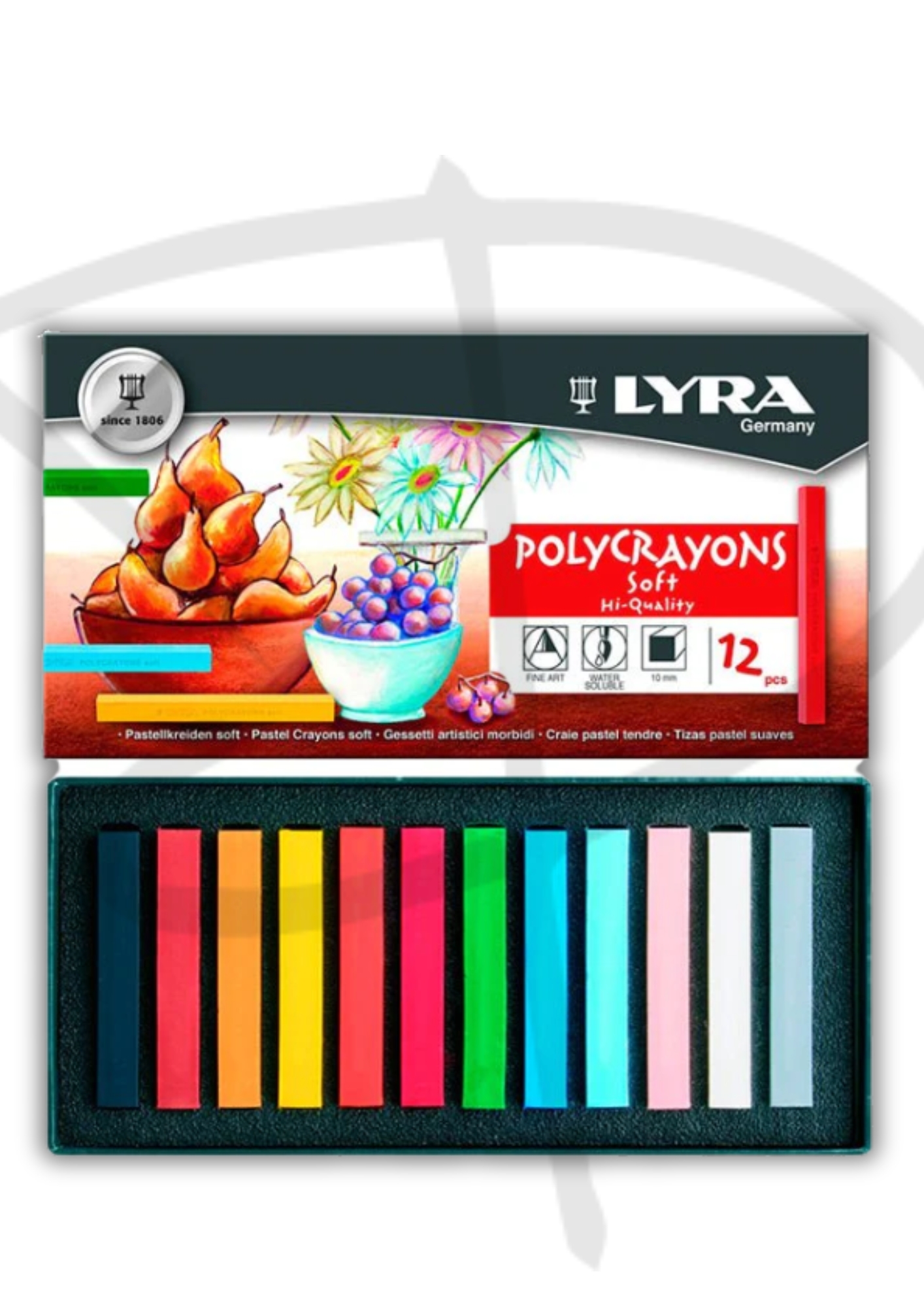 Tiza pastel – LYRA – 12 Unidades