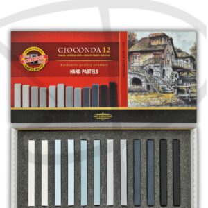 Tiza pastel – KOH-I-NOOR GIOCONDA – 12  Unidades Tonos grises