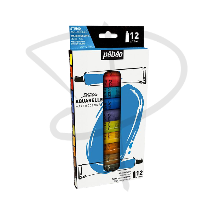 Acuarelas en tubo – Pebeo – 12 unidades, 12ml