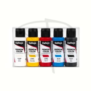Pinturas Acrilicas para aerografo - Vallejo Premium Color Basics - 5 unidades