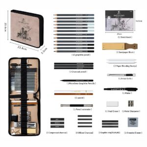 Alternative view of Set completo de dibujo - Giorgione Art Sketching - 38 unidades