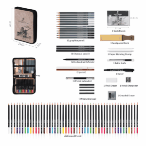 Alternative view of Set completo de dibujo – Giorgione Art Sketching - 81 unidades