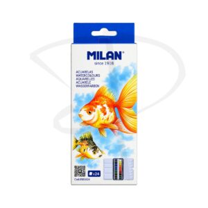 Acuarelas en pastilla con estuche metalico - Milan - 24 unidades