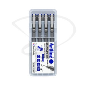 Set de estilografos tinta azul- Artline - 4 unidades