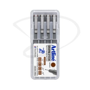 Set de estilografos tinta sepia - Artline - 4 unidades
