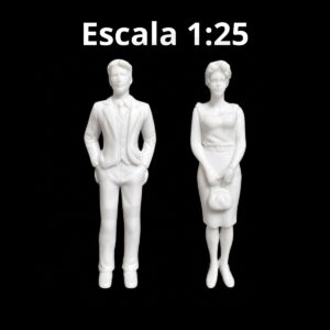 Monigotes blancos en escalas - 1:25