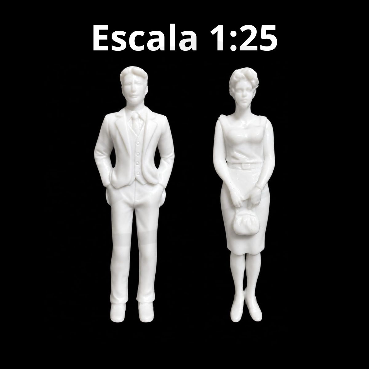 Monigotes blancos en escalas - 1:25