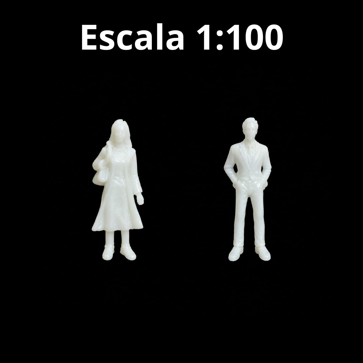 Monigotes blancos en escalas - 1:100