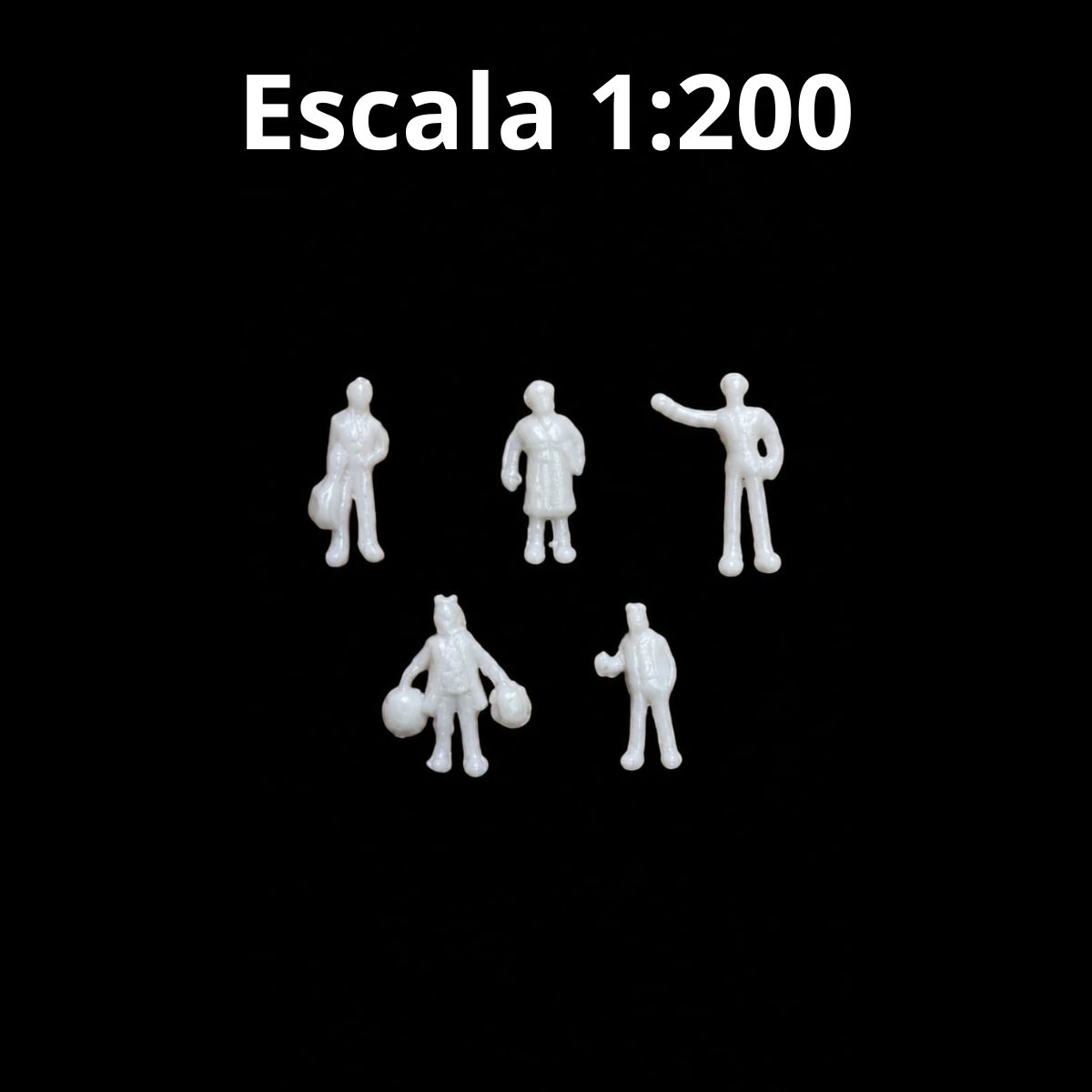 Monigotes blancos en escalas – 1:200