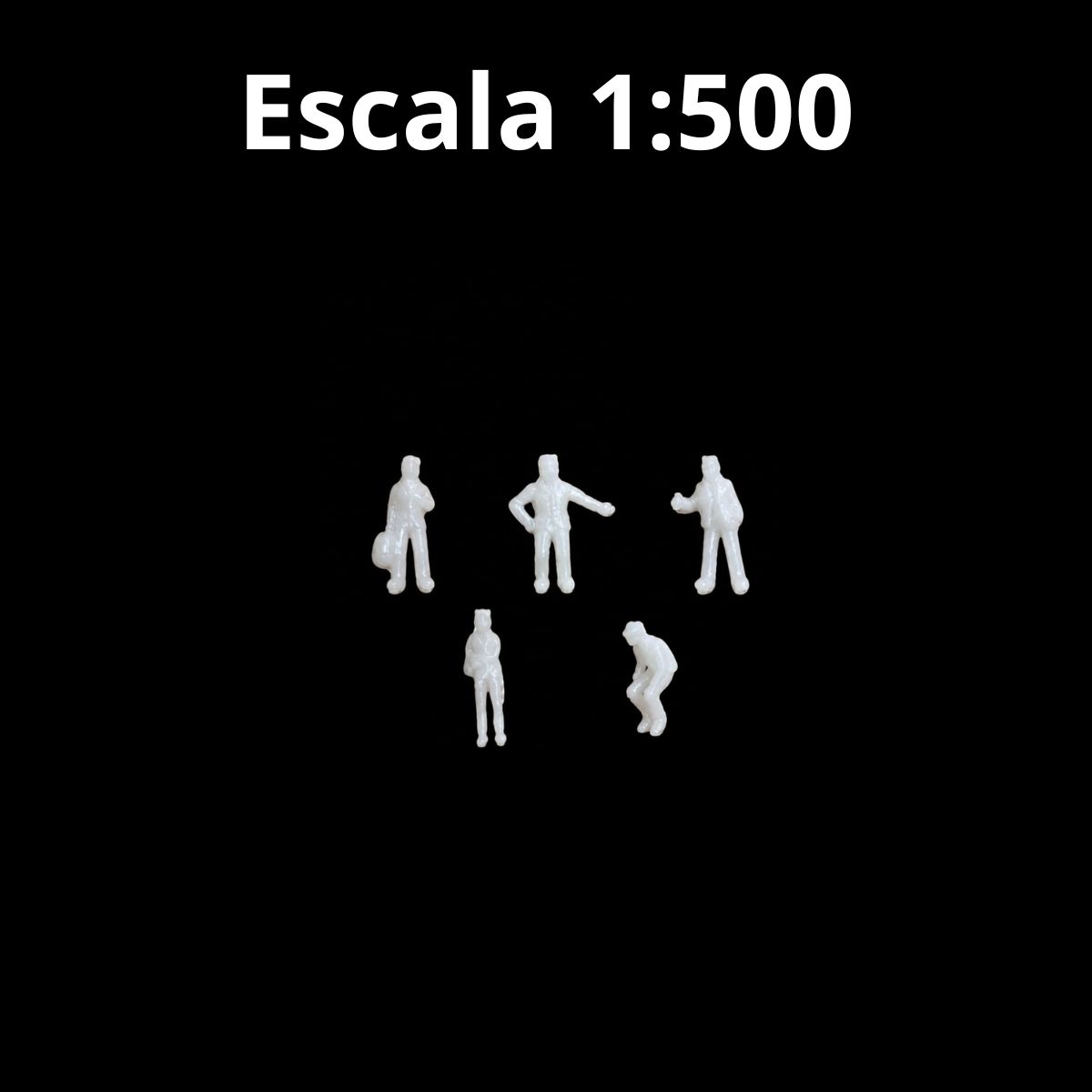 Monigotes blancos en escalas – 1:500
