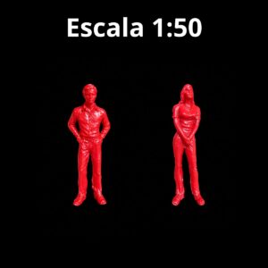 Monigotes rojos en escalas - 1:50