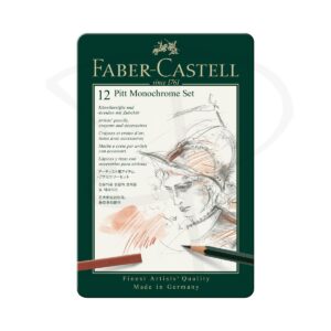 Set de dibujo monocromatico - Faber Castell Pitt Monochrome Set - 12 unidades
