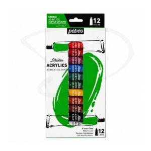 Pintura acrilica en tubo - Pebeo - 12 unidades, 12ml
