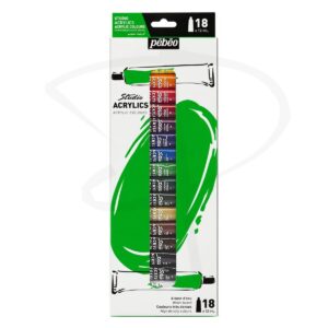 Pintura acrilica en tubo - Pebeo - 18 unidades, 12ml