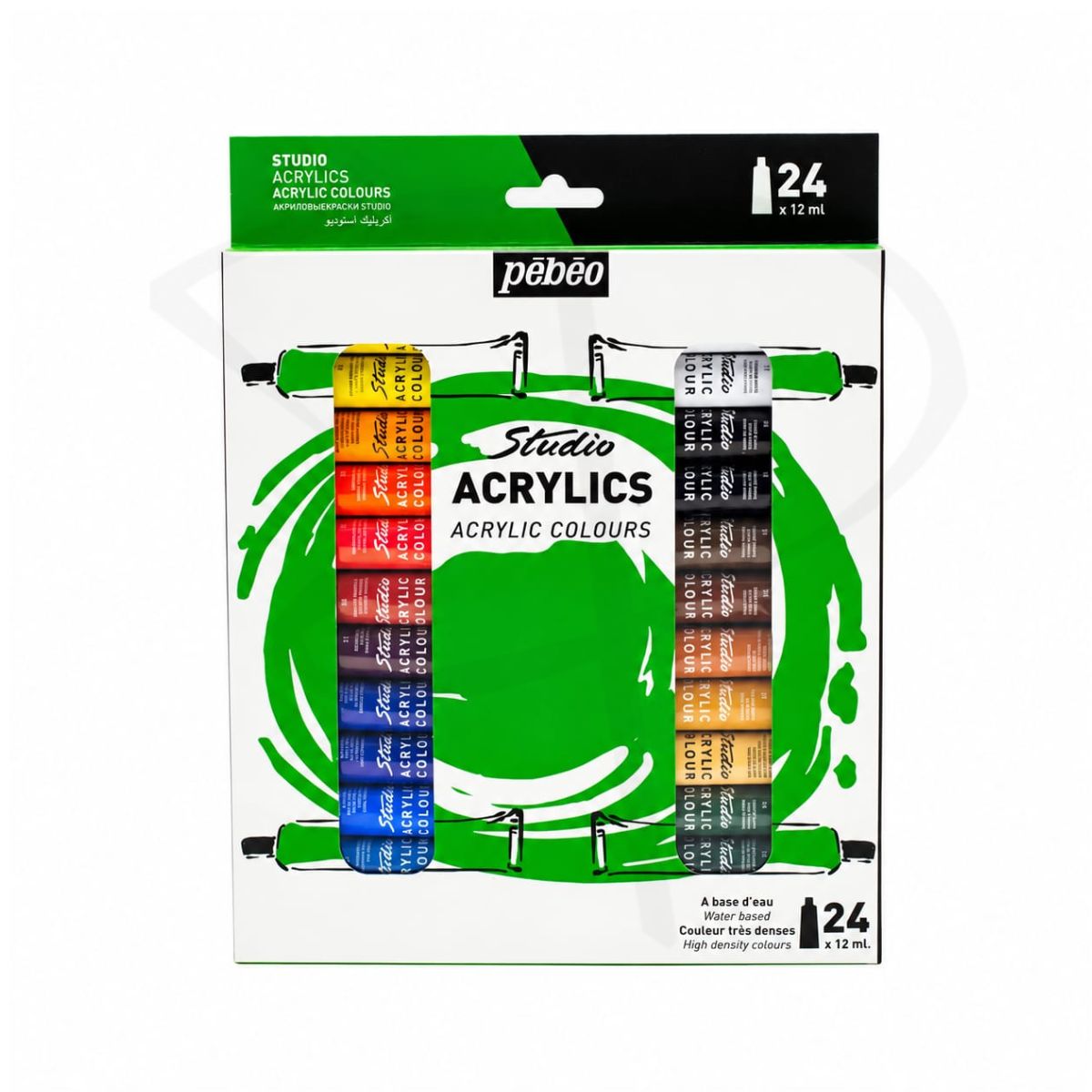 Pintura acrilica en tubo - Pebeo - 24 unidades, 12ml