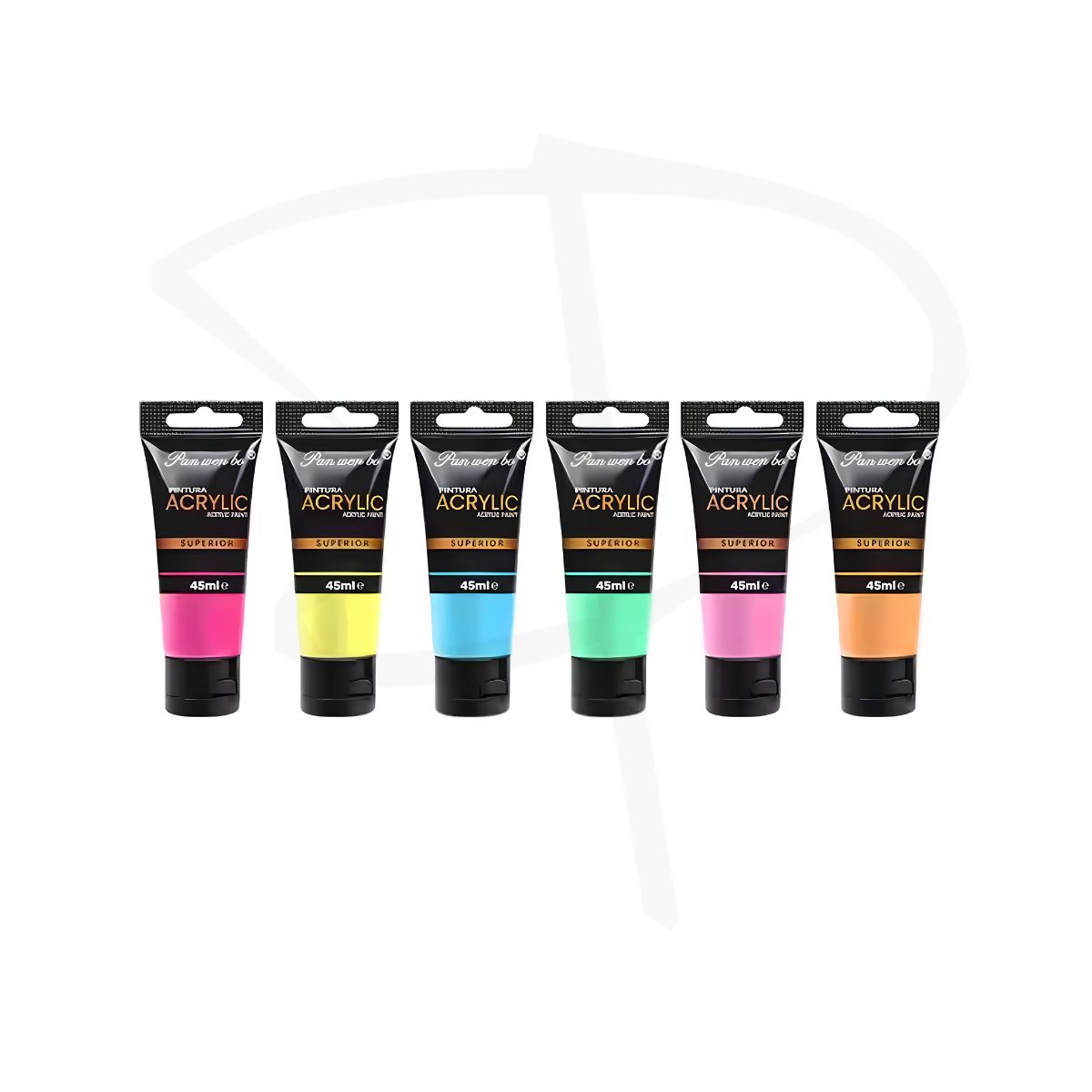 Pintura acrilica - Pan Wen Bo - 6 unidades, 45ml - Imagen 2