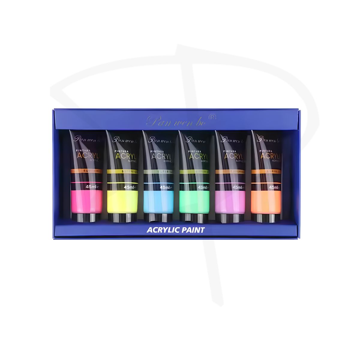 Pintura acrilica - Pan Wen Bo - 6 unidades, 45ml